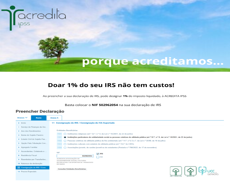 Consignação IRS 2025